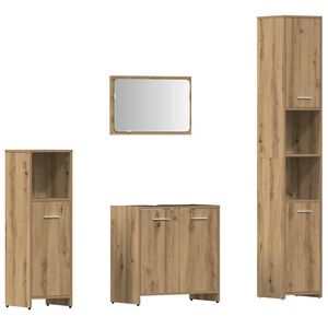 vidaXL Badrumsm&ouml;bler set 4 delar artisan ek konstruerat tr&auml;