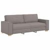 vidaXL Soffa 3 pcs Taupe 220 x 80 x 84 cm Linnenblandad tyg