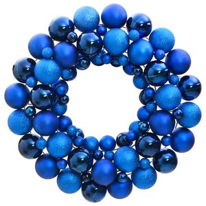 vidaXL Julkrans bl&aring; 45 cm polystyren
