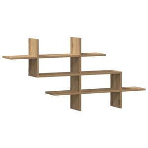 vidaXL V&auml;gghylla ek 124,5x18x60,5 cm konstruerat tr&auml;
