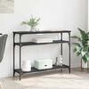 vidaXL Konsolbord med hylla Svart Ek 100 x 29 x 75 cm Konstruerat tr&auml;