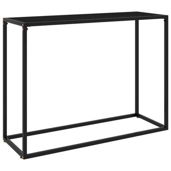 vidaXL Konsolbord svart 100x35x75 cm härdat glas