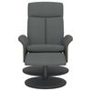vidaXL Reclinerf&aring;t&ouml;lj med fotpall m&ouml;rkgr&aring; tyg