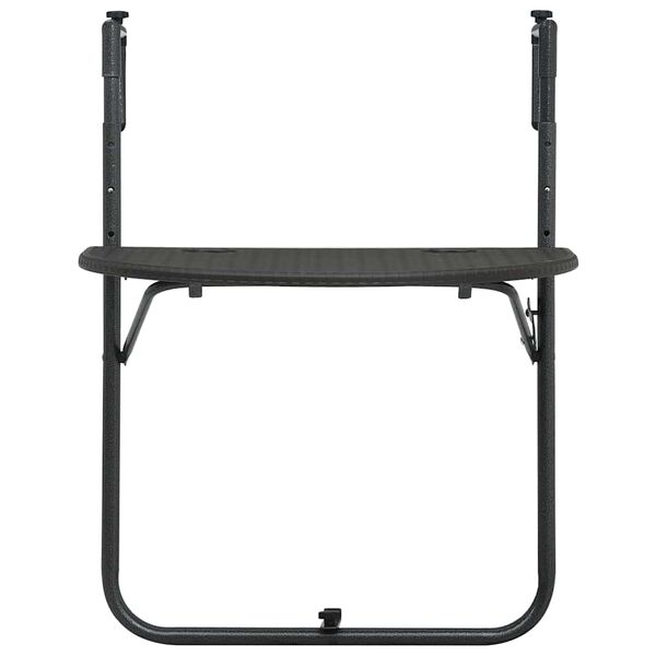 vidaXL Balkongbord brun 60x64x83,5 cm plast konstrotting