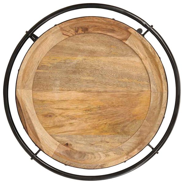 vidaXL Sidobord Ø55x60 cm mango i massivt trä