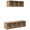 vidaXL TV-b&auml;nkset V&auml;ggmonterad 2 pcs Artisan Ek Konstruerat tr&auml;