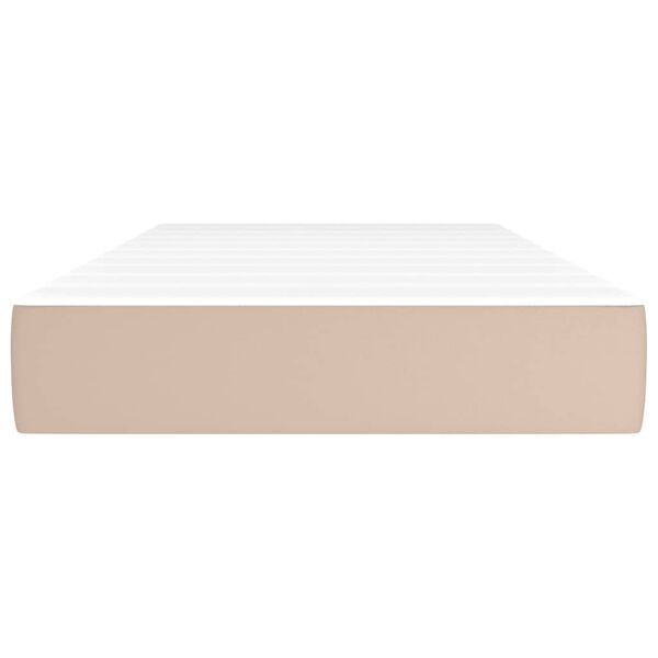 vidaXL Pocketresårmadrass cappucino 120x190x20 cm konstläder