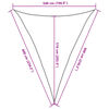 vidaXL Solsegel 160 g/m&sup2; vit 5x6x6 m HDPE
