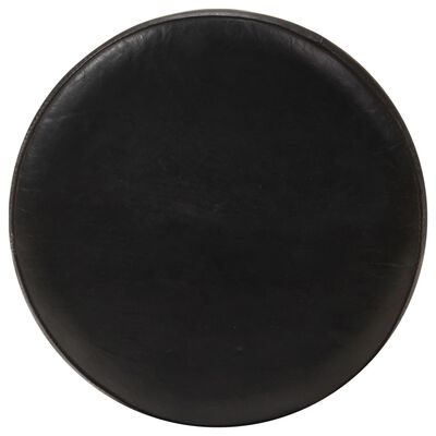 vidaXL Barstolar 2 st svart äkta läder