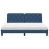 vidaXL Bed with Mattress Blue 180x200 cm Fabric