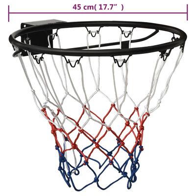 vidaXL Basketring svart 45 cm stål