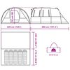 vidaXL Campingtält tunnel 5 personer blå vattentätt