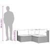 vidaXL Loungegrupp för trädgården med dynor 3 delar konstrottning brun
