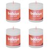 Bolsius Rustika blockljus 4-pack 80x68 mm molnvit
