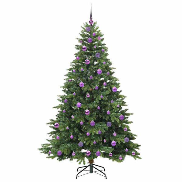 vidaXL Konstgjord julgran med 300 LED-lampor Gr&ouml;n 180 cm PE och PVC