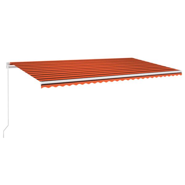 vidaXL Markis manuellt inf&auml;llbar 600x350 cm orange och brun