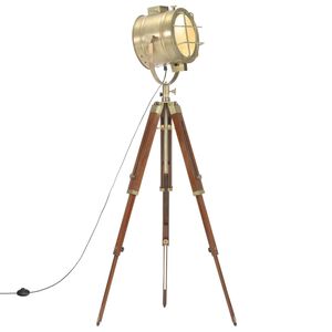 vidaXL Golvlampa massivt mangotr&auml; 165 cm