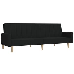 vidaXL B&auml;ddsoffa 2-sits svart tyg