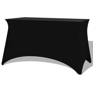 vidaXL Bords&ouml;verdrag stretch 2 st svart 183x76x74 cm