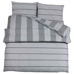 vidaXL P&aring;slakanset ljusgr&aring; 225x220 cm bomull