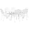 vidaXL Tr&auml;dg&aring;rdsm&ouml;belset 7 pcs Vit Aluminium