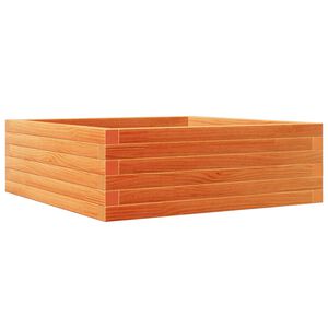 vidaXL Odlingsl&aring;da vaxbrun 70x70x23 cm massiv furu