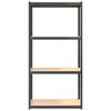 vidaXL F&ouml;rvaringshyllor 5st antracit st&aring;l & konstruerat tr&auml; 4 hyllplan