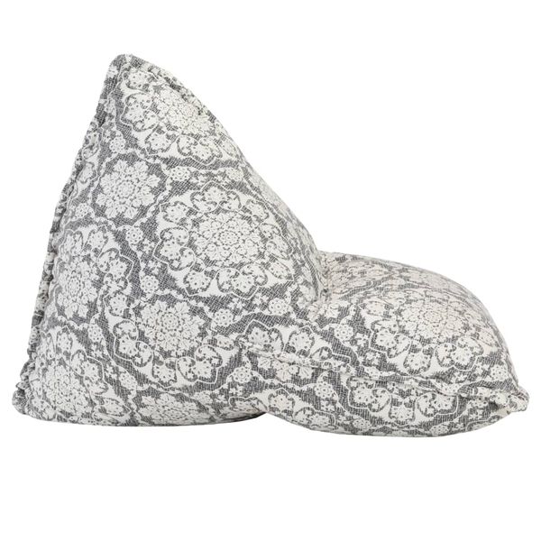 vidaXL Sittpuff ljusgrå tyg lapptäcke