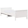 vidaXL S&auml;ngram med utstr&auml;ckbar madrass Vit 80 x 200 cm Massiv furu