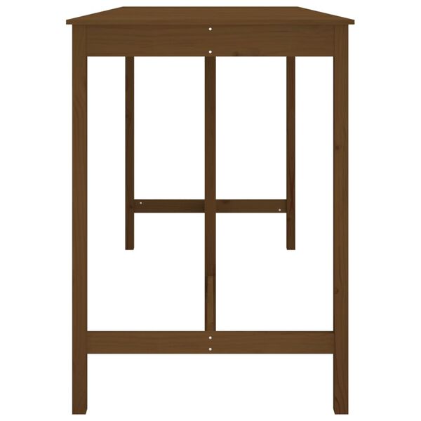 vidaXL Barbord honungsbrun 180x80x110 cm massivt furuträ