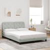 vidaXL Bed Frame without Mattress Light Grey 140x200 cm Velvet