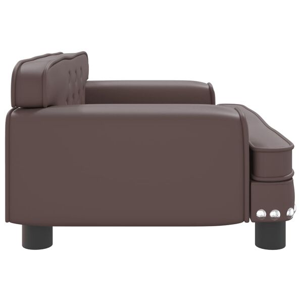 vidaXL Barnsoffa brun 70x45x30 cm konstläder