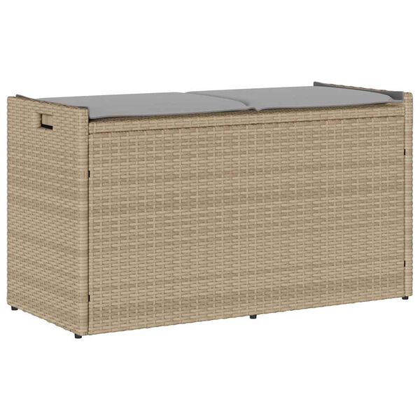 vidaXL F&ouml;rvaringsb&auml;nk f&ouml;r utomhusbruk dyna beige 100 cm konstrotting