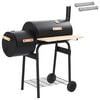 vidaXL Utomhusgrill 104 x 58 x 114 cm St&aring;l Svart