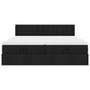 vidaXL Ottoman sängram med madrasser svart 200x200 cm tyg