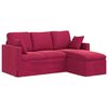 vidaXL Soffa Vinr&ouml;d 178 x 134 x 80 cm Sammet