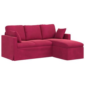vidaXL Soffa Vinr&ouml;d 178 x 134 x 80 cm Sammet
