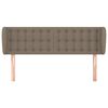 vidaXL Sänggavel med kanter taupe 147x23x78/88 cm tyg