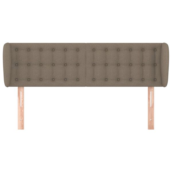vidaXL Sänggavel med kanter taupe 147x23x78/88 cm tyg