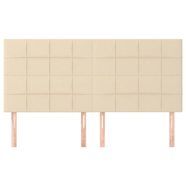 vidaXL S&auml;nggavel creme 200x5x118/128 cm tyg