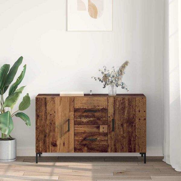 vidaXL Sideboard med l&aring;da Gammalt tr&auml; 100 x 36 x 60 cm Konstruerat tr&auml;