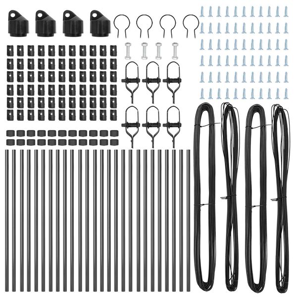 vidaXL Stängselstolpe Övrigt 26 pcs Grå 3,2 x 3,2 x 80 cm Stål