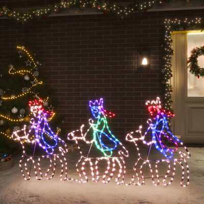 vidaXL Juldekoration de tre vise männen med 504 LEDs 70x50 cm