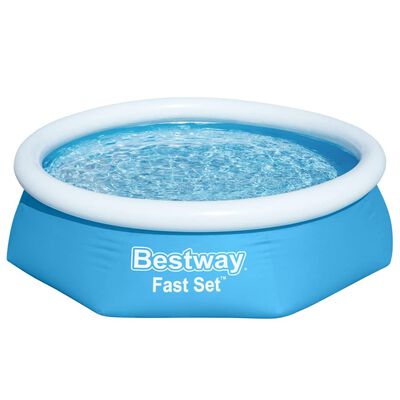 Bestway Uppblåsbar pool Fast Set rund 244x66 cm 57265