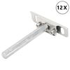 vidaXL Konsoler f&ouml;r flytande hyllplan 12st osynlig &Oslash;12x100 mm kolst&aring;l
