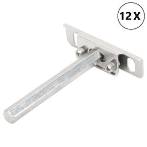 vidaXL Konsoler f&ouml;r flytande hyllplan 12st osynlig &Oslash;12x100 mm kolst&aring;l