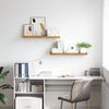 vidaXL V&auml;gg hylla 2 pcs Beige 80 x 23,5 x 4 cm Konstruerat tr&auml;