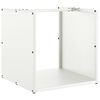 vidaXL Vedst&auml;ll vit 40x40x40 cm kallvalsat st&aring;l
