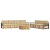 vidaXL Utomhussoffset 8 pcs Vit och Beige 79 x 79 x 37 cm Polyester
