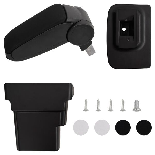 vidaXL Armst&ouml;d till bil svart 17x32x(37-53) cm ABS